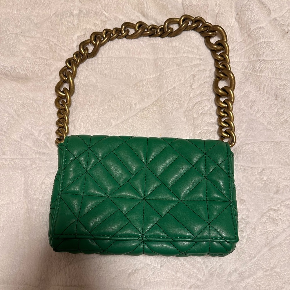 Zara Green Quilted Women's Bag